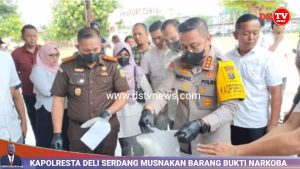 Barang Bukti Narkoba Dimusnahkan ,Kapolresta Deli Serdang Berharap Semua Masyarakat Turut Brantas Narkoba