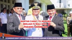PJ Gubsu Lantik Sekda pemkab Deli Serdang Menjadi PJ Wali kota Padang Sidempuan