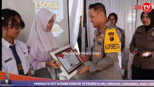 HUT Bhayangkara ke 78 Polresta Deli Serdang Gelar Kegiatan Bakti Sosial