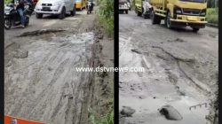 Jalan Provinsi di Kecamatan Pagar Merbau Rusak Parah, Ganggu Aktivitas dan Ekonomi Warga