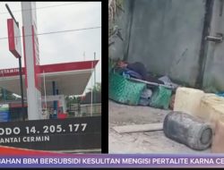 SPBU 14.205.177 Pantai Cermin Diduga jual BBM Bersubsidi tanpa barcode dengan sepeda motor thunder dalam Jumlah Tak Normal