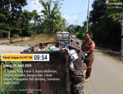 Jumat Bersih,Satgas Pol PP Tanjung Morawa Tangkap Tangan Mobil Pickup dan Betor Pembuang Sampah Liar di Jalan Rotan.