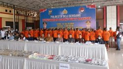 Polresta Deli Serdang Tahan 187 Tersangka, Ribuan Butir Pil Ekstasi dan 54,3 kg Sabu Dimusnahkan