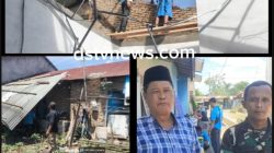 Puting Beliung Terbangkan Sebagian Atap Rumah Warga di Desa Ujung Serdang, Pemerintah Desa Bergerak Cepat Berikan Bantuan