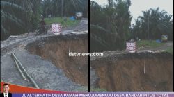 Jalan Alternatif Desa Pamah Tambunan Menuju ke Kesa Ujung Bandar Putus Total