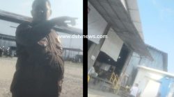 Awak Media Dihalangi dan Didorong Danru  Scuirity di Gudang J&T Saat Akan Melakukan Konfirmasi